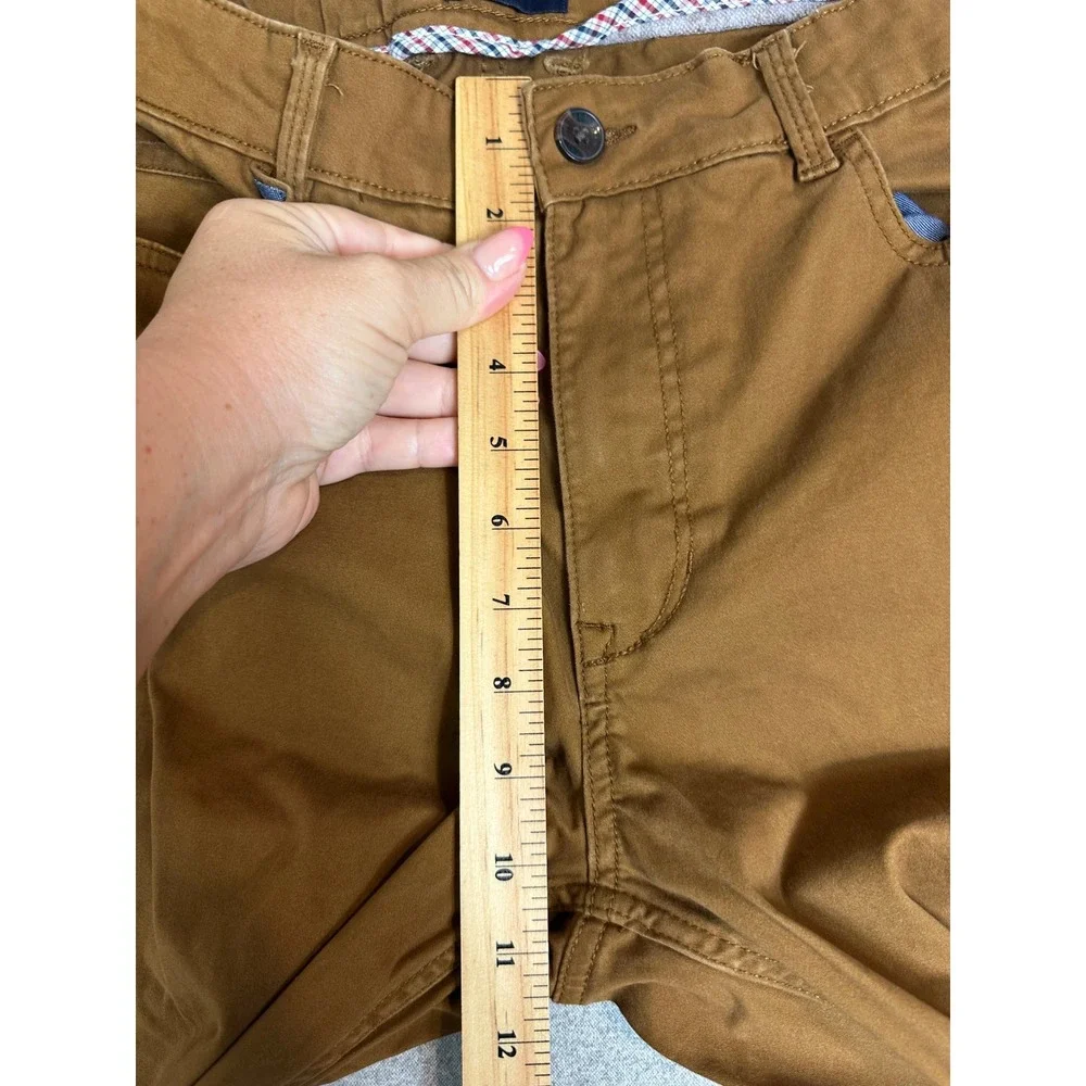 Ben Sherman Pants Men 36x32 Cognac Brown Slim Fit Stretch Cotton Chino Trousers